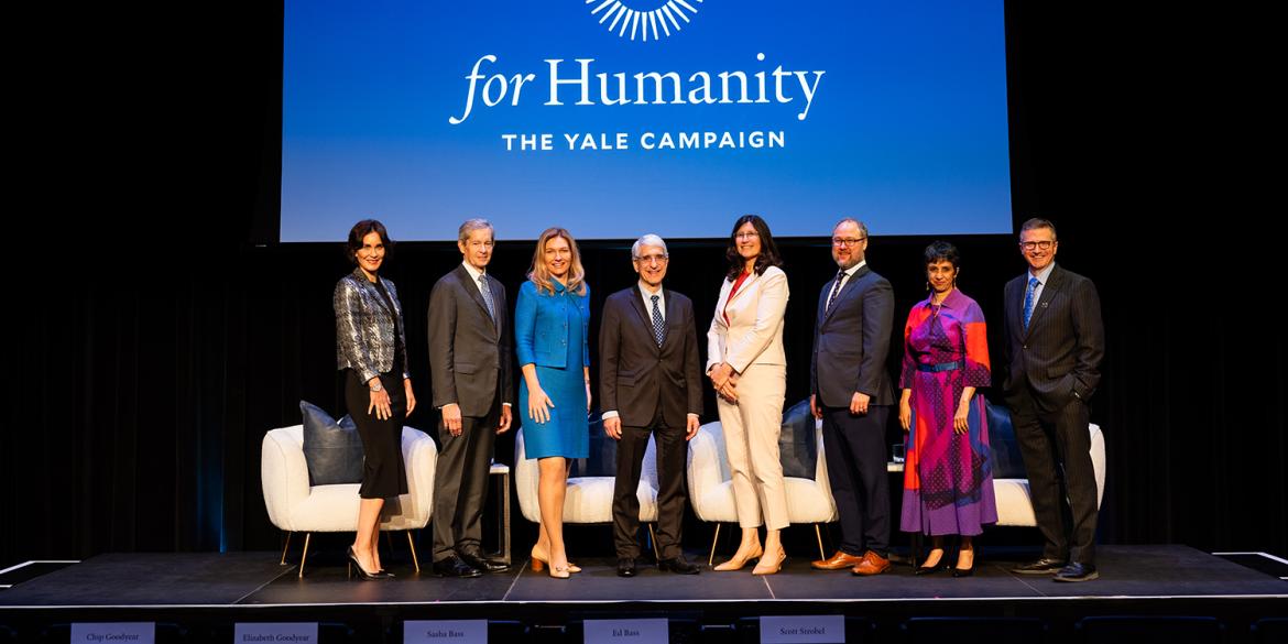 Speakers on stage at For Humanity Illuminated in Fort Worth